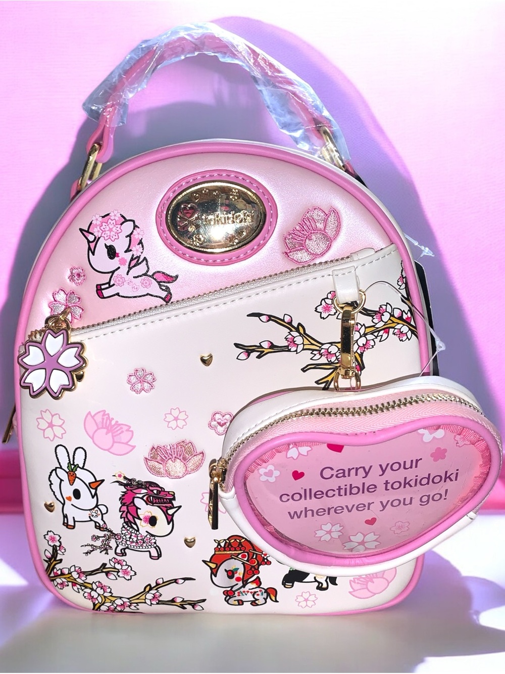🌸RARE New Kawaii Tokidoki Unicorno with Cherry blossom mini backpack bag🌸